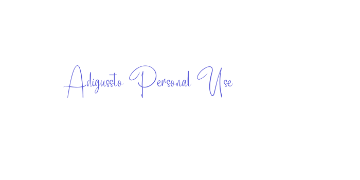 Adigussto Personal Use Font Download