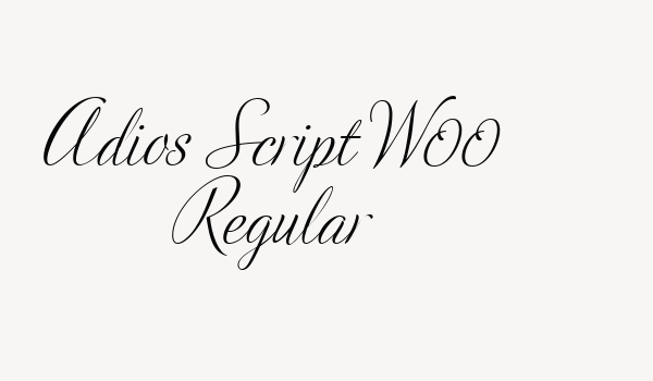 Adios Script W00 Regular Font