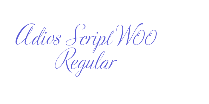 Adios Script W00 Regular Font Download