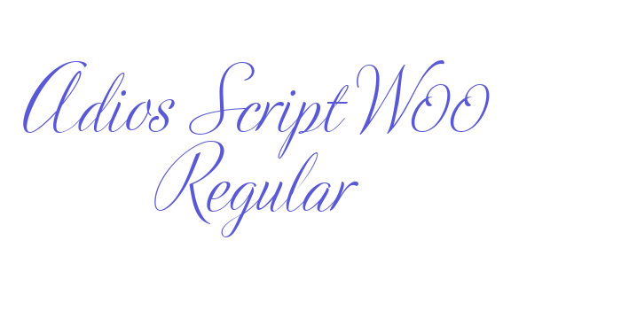 Adios Script W00 Regular Font