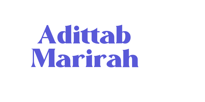 Adittab Marirah Font Download