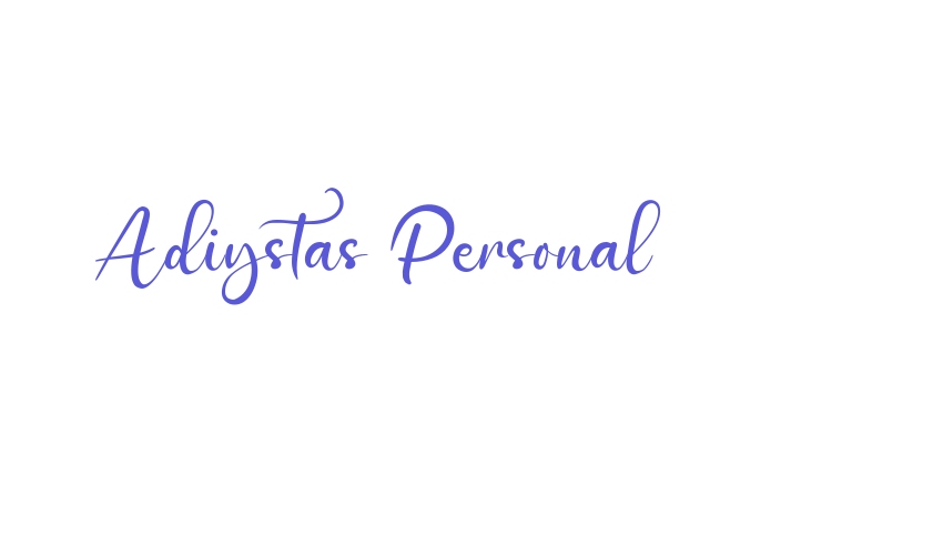 Adiystas Personal Font Download