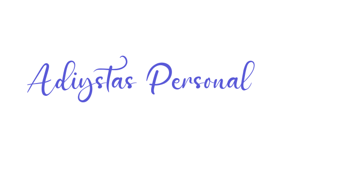 Adiystas Personal Font Download