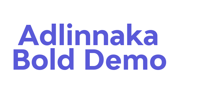 Adlinnaka Bold Demo Font Download