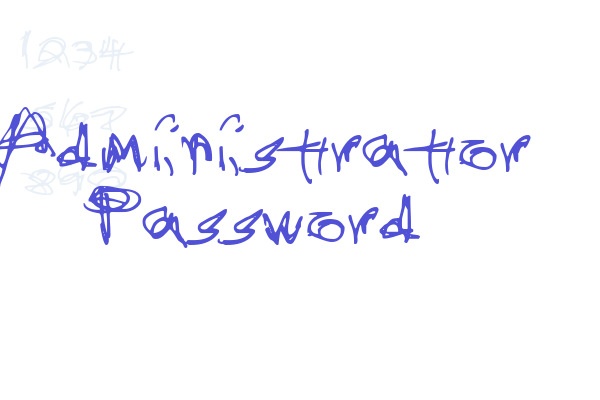 Administrator Password Font Download