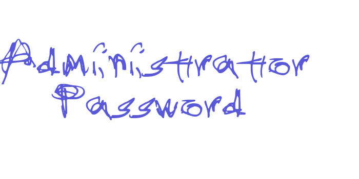 Administrator Password Font Download