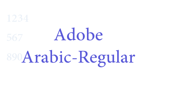 Adobe Arabic-Regular font free