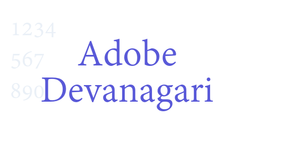 Adobe Devanagari font