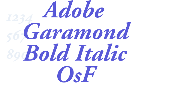 Adobe Garamond Bold Italic OsF font free