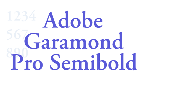 Adobe Garamond Pro Semibold font free