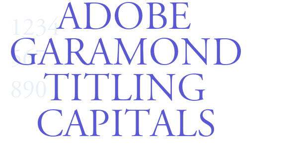 Adobe Garamond Titling Capitals font free