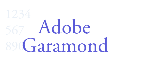 Adobe Garamond font free