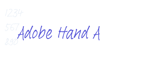 Adobe Hand A font free