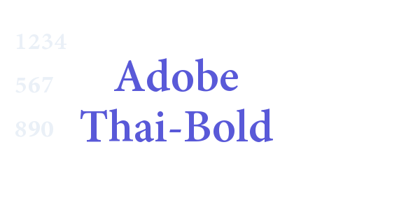 Adobe Thai-Bold font free