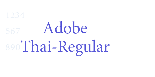 Adobe Thai-Regular font