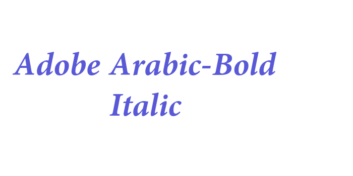 Adobe Arabic-Bold Italic Font Download