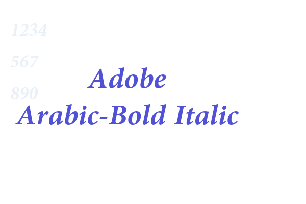 Adobe Arabic-Bold Italic