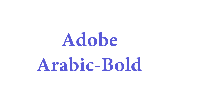 Adobe Arabic-Bold Font Download