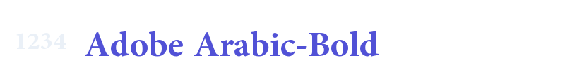 Adobe Arabic-Bold-font