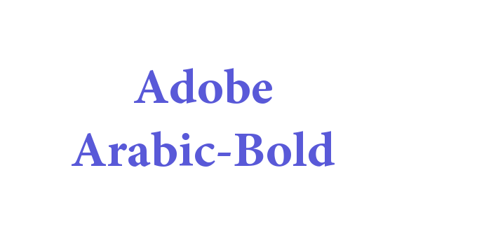 Adobe Arabic-Bold Font