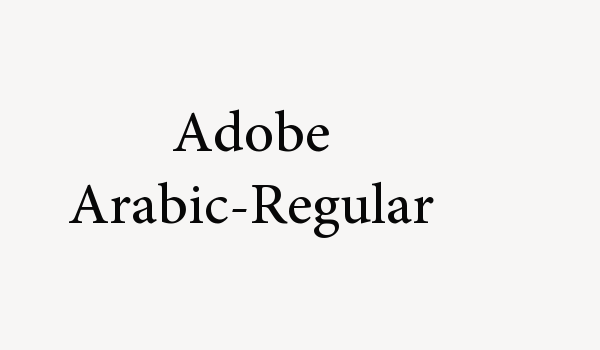 Adobe Arabic-Regular Font