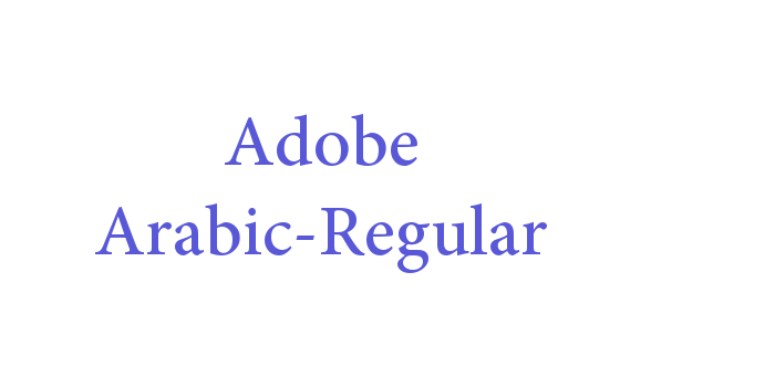 Adobe Arabic-Regular Font Download