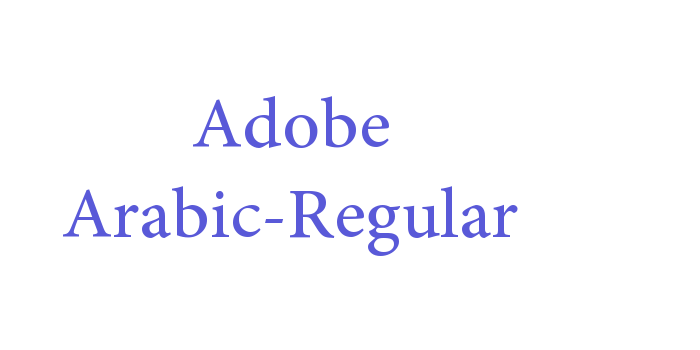 Adobe Arabic-Regular Font