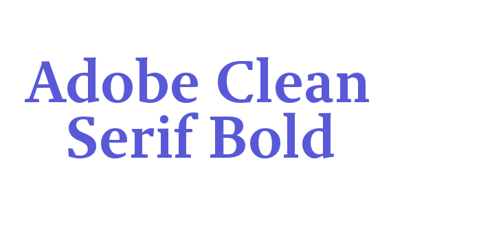 Adobe Clean Serif Bold Font Download