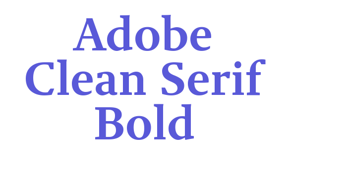 Adobe Clean Serif Bold Font