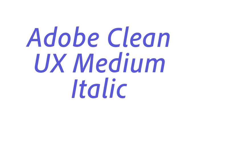 Adobe Clean UX Medium Italic Font Download