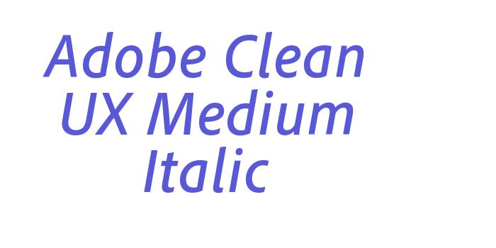 Adobe Clean UX Medium Italic Font Download