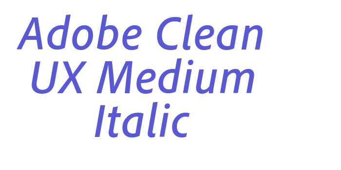 Adobe Clean UX Medium Italic Font