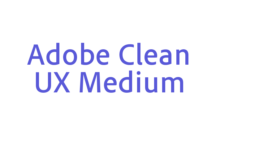 Adobe Clean UX Medium Font Download