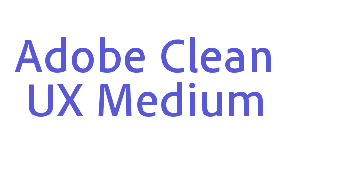 Adobe Clean UX Medium Font