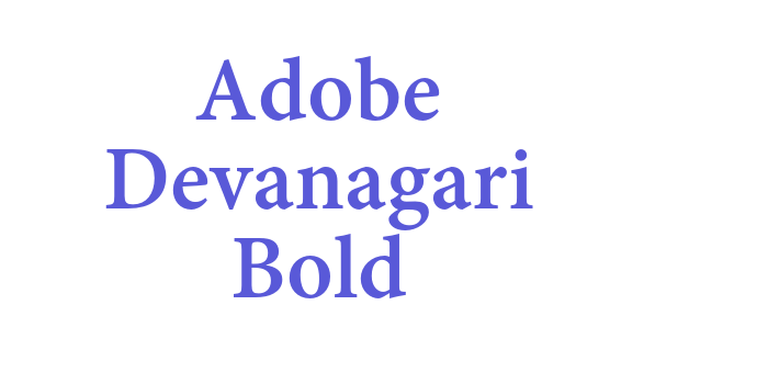 Adobe Devanagari Bold Font Download