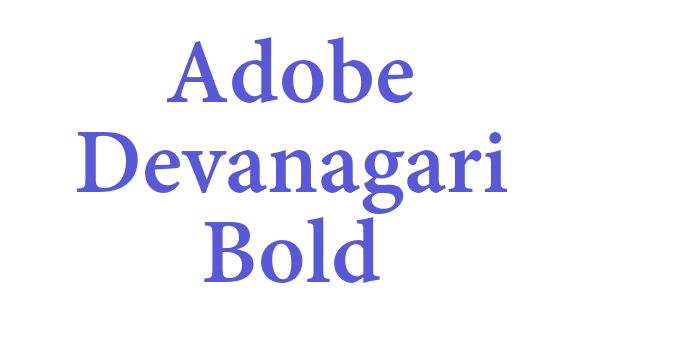 Adobe Devanagari Bold Font