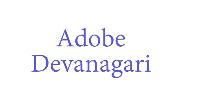 Adobe Devanagari Font Download