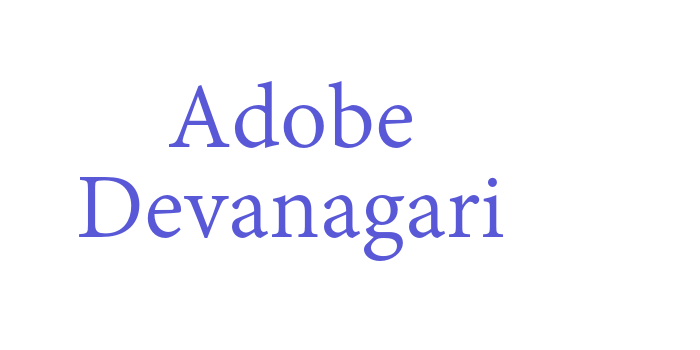 Adobe Devanagari Font