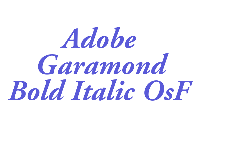 Adobe Garamond Bold Italic OsF Font