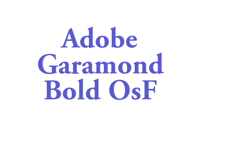 Adobe Garamond Bold OsF Font