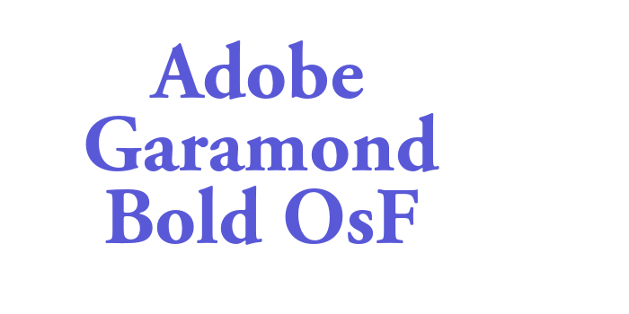 Adobe Garamond Bold OsF Font Download