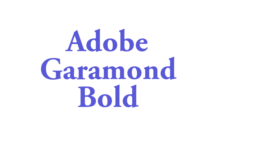 Adobe Garamond Bold Font