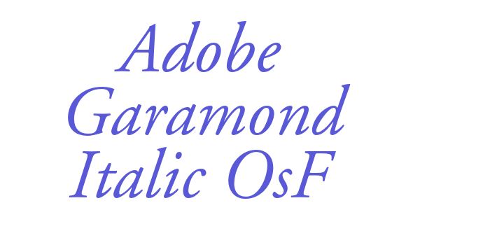 Adobe Garamond Italic OsF Font