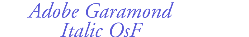 Adobe Garamond Italic OsF