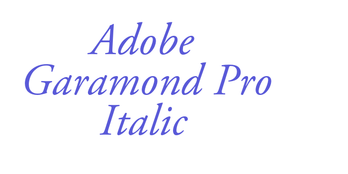 Adobe Garamond Pro Italic Font Download