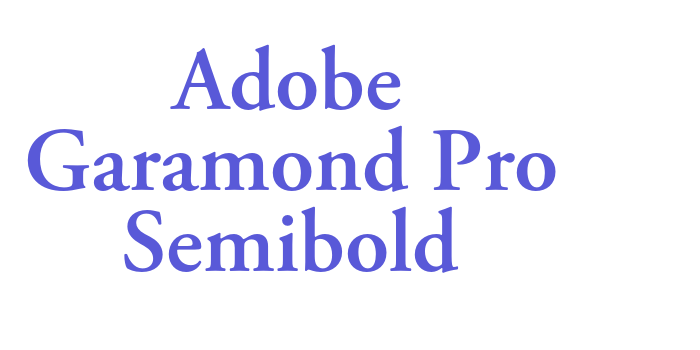 Adobe Garamond Pro Semibold Font Download