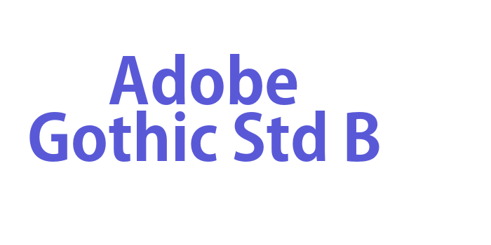 Adobe Gothic Std B Font Download