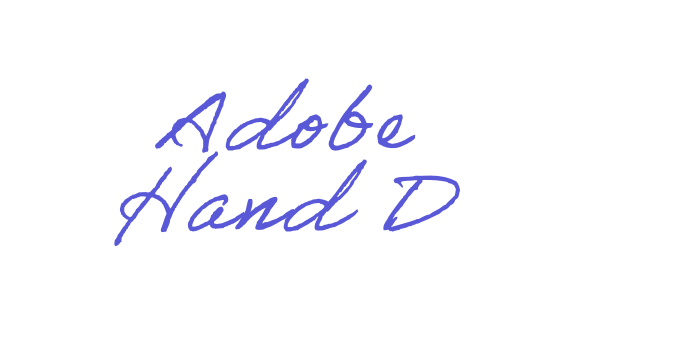 Adobe Hand D Font Download