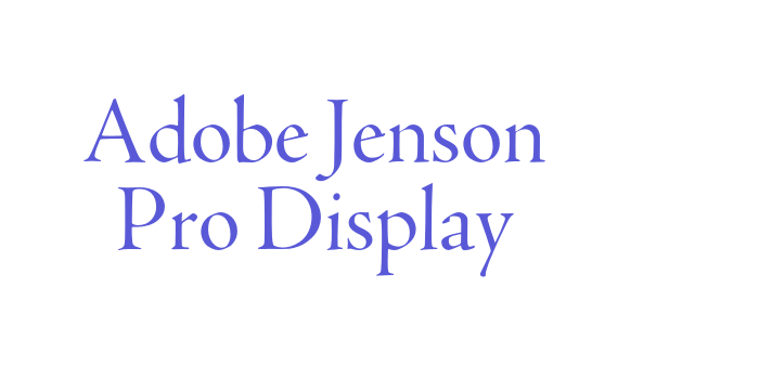 Adobe Jenson Pro Display Font Download