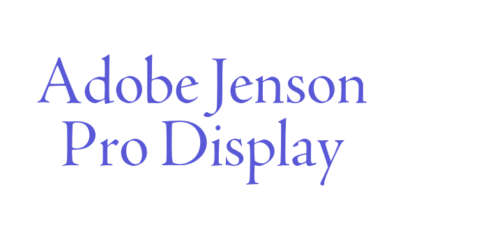 Adobe Jenson Pro Display Font